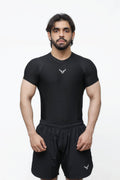 Core Compression Tee — Stealth Black