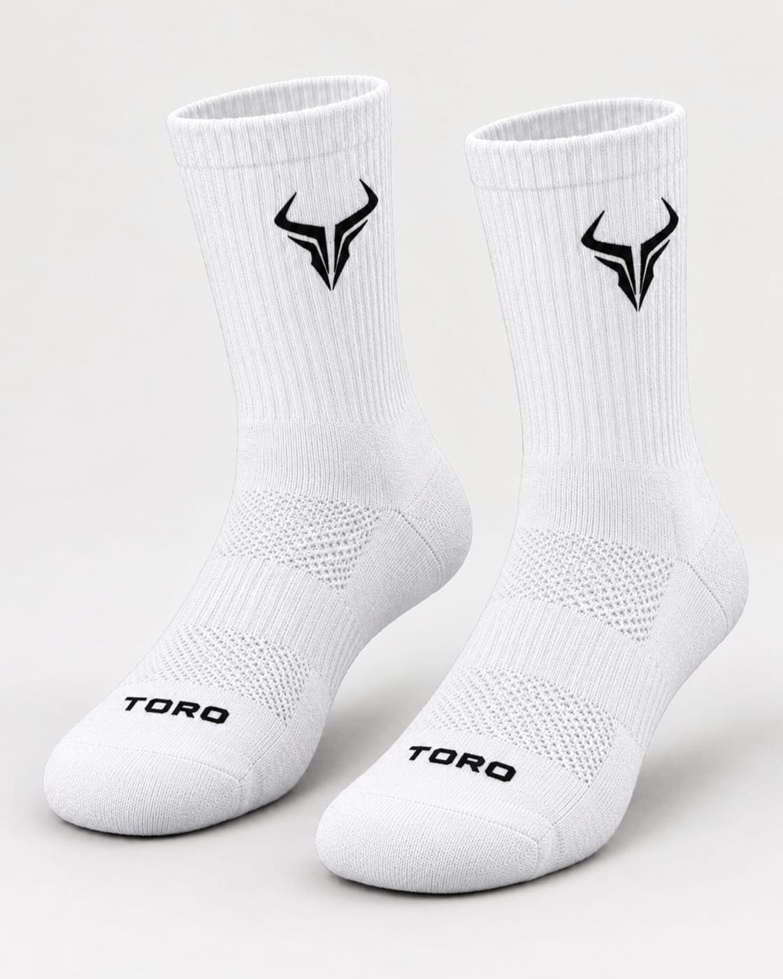 TORO Crew Socks — White